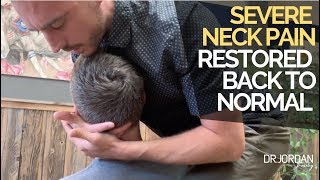 Severe Neck Pain Back to Normal with Chiropractic Adjustments [upl. by Akinuahs]