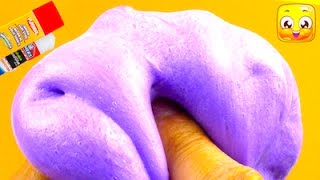 How To Make Fluffy Slime With Glue Stick DIY No Borax Eye Drops Baking Soda Liquid Starch [upl. by Anstus]