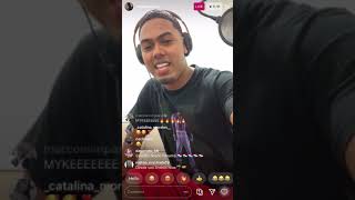 Myke Towers Instagram Live Grabando Jalapeño Remix Ft Amenazzy [upl. by Adleme]