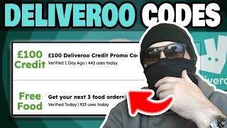 2024 UPDATE Deliveroo Discount Codes  £100 Deliveroo Promo Code  Free Food EASY [upl. by Nyleek523]