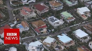 Hurricane Irma Roofs blown off houses under water in SintMaarten  BBC News [upl. by Eckardt484]