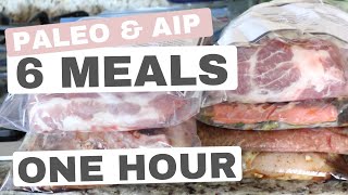 AIP Paleo Meal Prep  6 Freezer Meals In LESS Than One Hour [upl. by Iolanthe]