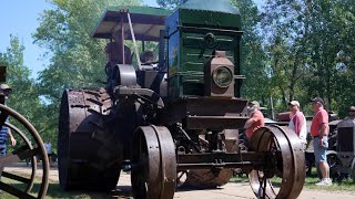 Rumely Oil Pull Model F 1530 Tractor Threshing [upl. by Aphra140]