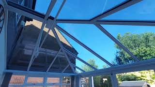 Stopping Heat amp Glare in a Conservatory with window film the alternative to conservatory blinds [upl. by Erbes659]