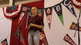 16yearold cancer survivor sings ‘Fight Song’ [upl. by Gnek]