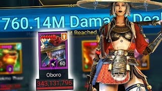 OBORO SMASHES HYDRA 750M DAMAGE AUTO  Raid Shadow Legends [upl. by Naitirb675]