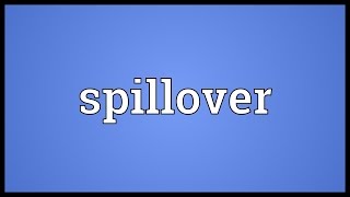 Spillover Meaning [upl. by Sosthena]