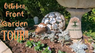 October Front Garden Tour North Texas Zone 8a Garden  Fall Has Finally Arrived [upl. by Ahsi]