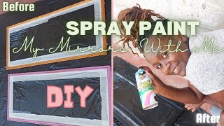 DIY  How to spray paint at home  Spray Paint My Mirrors with Me [upl. by Aihtennek]