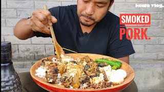 Naga cuisines smoked pork  extremely spicy kents vlog [upl. by Ugo379]