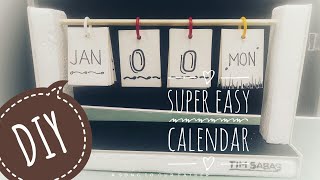 DIY FLIP CALENDAR 📅 HOW TO MAKE EASY CALENDAR [upl. by Erlin]