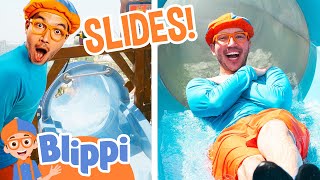 Blippi Visits a Giant Water Park Summer Videos for Kids [upl. by Ecnerat4]