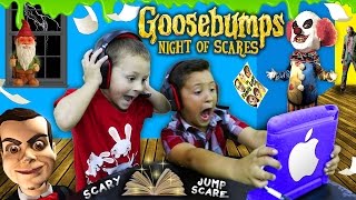 NIGHT OF JUMP SCARES Mike amp Chase play GOOSEBUMPS NOS iOS Game FGTEEV Scariest Gameplay [upl. by Noirrad465]