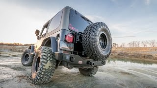 ARB TJ Rear Bumper wTire Carrier Install [upl. by Publius780]