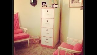 DIY Fun Make a metal file cabinet into a nice accent piece for any room [upl. by Dranik]