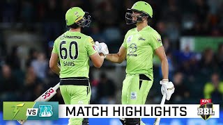 Sams explodes to seal Thunders dramatic comeback win  KFC BBL10 [upl. by Aiotal78]