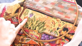 ASMR Cross Stitch  Backstitching  Instructional Video  Close Up Detail [upl. by Etoile]