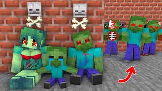 Monster School  Zombie RIP Family and Hungry Zombies  Minecraft Animation [upl. by Thanh]