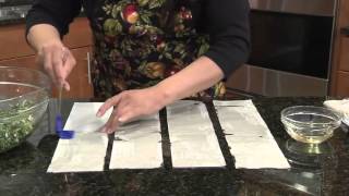 How to Make Spanokopita Sephardic Fillo triangles [upl. by Alvie]