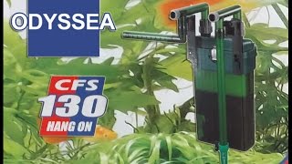 Odyssea CFS 130 Hang on Filter Planted Tank Aquascape [upl. by Zurc83]