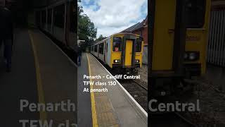 TFW class 150 arriving at penarth for Cardiff on a fast service train railway shorts [upl. by Sato]