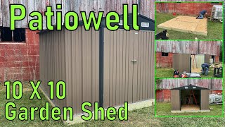 Review of the Patiowell 10x10 Metal Garden Shed [upl. by Bierman]