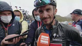 Les premiers mots de Julian Alaphilippe au sommet de la Croix de Fer après la 7ème étape du Dauphiné [upl. by Zelazny645]