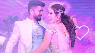 Best Sangeet entry dance  Best Bride entry  Best Groom entry  ❤️Vaishali amp Deepesh❤️ [upl. by Fallon]