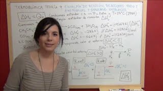 TERMOQUIMICA Teoría 9 Entalpía de reacción Reacción endotérmica y exotérmica y diagramas entálpicos [upl. by Westley245]