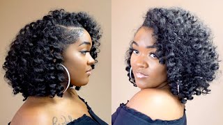 15 EASY 1 PACK CROCHET ROD SET STYLE  How To  Protective hairstyles for natural hair [upl. by Valtin375]