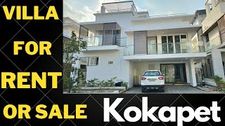 4500 SqFeet Triplex Villa For Sale or Rent In Gated Community  Hyderabad  Kokapet  350 Sqyards [upl. by Bogey]