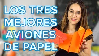 Los 3 aviones de papel más impresionantes  Origami divertido para niños ✈️ [upl. by Yremrej]