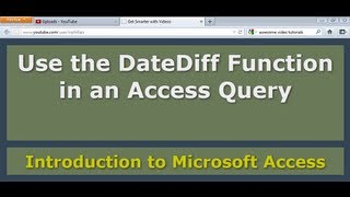 Use the DateDiff Function in an Access Query [upl. by Cirdnek]