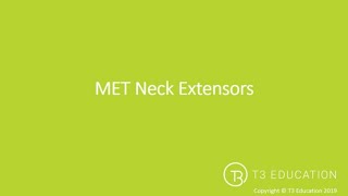 MET Post Isometric Relaxation for the Neck Extensors [upl. by Wadell22]