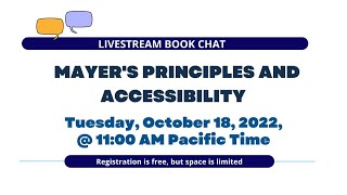 Book Chat Mayers Principles and Accessibility [upl. by Afrikah664]