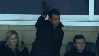 Giovanni van Bronckhorst waves to Rangers fans ahead of Premier Sports Cup semi final [upl. by Jennine]