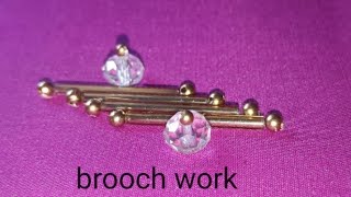 brooch work design brooch broochdesign normalneedlework embroideryblousedesign broochdesign [upl. by Ecyar571]