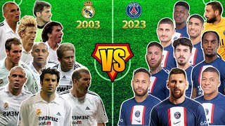 ● 2003 RMA VS 2023 PSG🔥11 V 11🔥Messi Ronaldo Nazario Mbappe Zidane Neymar Roberto Carlos [upl. by Bertsche]