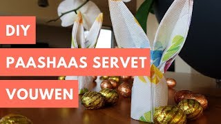 Zo vouw je een paashaas servet  DIY PASEN [upl. by Sumaes754]