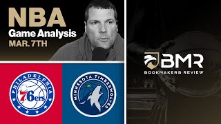 76ers vs Timberwolves  NBA Pick and Prediction for Today by Donnie RightSide Mar 7th [upl. by Yeniar]