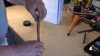 How to Bend tube without a bending tool no kink DIY air compressor tube [upl. by Edra]