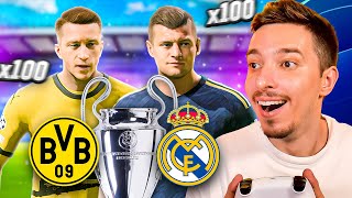 AM SIMULAT DE 100 ORI FINALA UEFA CHAMPIONS LEAGUE 2024 BORUSSIA DORTMUND VS REAL MADRID IN EA FC 24 [upl. by Shurlock471]