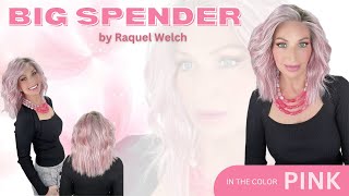 BIG SPENDER Wig Review in PINK by Raquel Welch Soft sophisticated waves Hand tied Tru2Life fibers [upl. by Ezeerb378]