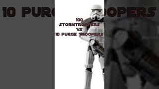 10 Purge troopers VS 100 Stormtroopers starwars vs [upl. by Netsrek]