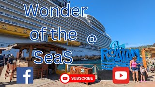 ROATAN HONDURAS ARRIVAL  DEPARTURE WONDEROFTHESEAS 29FEB2024 [upl. by Adnilram]