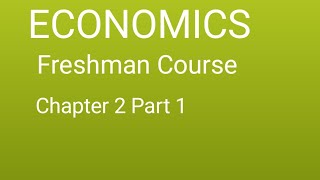 Economics Chapter 2 Part 1  theory of demand and supply  Freshman course ethiopianeducation [upl. by Anilatak]