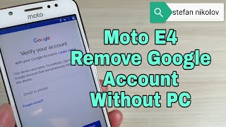 Moto E4 XT1762 Remove Google Account Bypass FRP Without PC [upl. by Miguela]