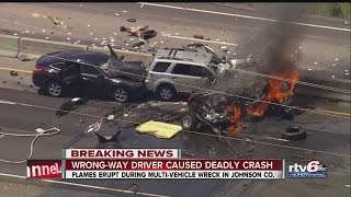 Fatal I65 crash caused by wrongway driver [upl. by Atrebor]