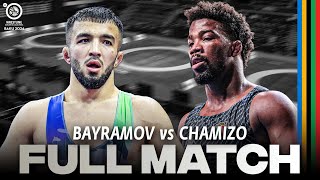 Unbelievable ending to Chamizo  Bayramov match  European OG Qualifier  Semi Final  FS 74Kg [upl. by Galvan]