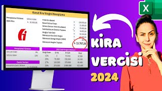 Konut Kira Gelir Vergisi Hesaplama 2024  Excel Uygulamalı Anlatım [upl. by Harriman]